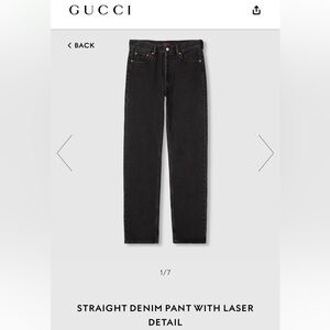 Gucci Dark Grey Denim Straight Leg Jeans – New With Tags